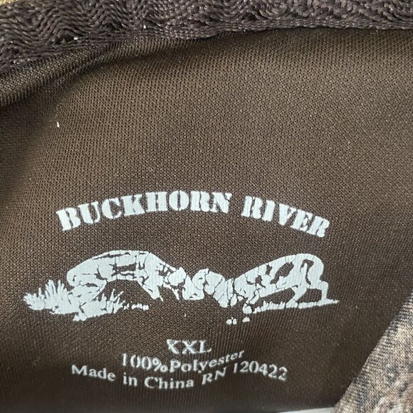Realtree Buckhorn River Hoodie Mens XXL Brown Fleece Camo Flag Patriotic - Picture 2 of 11